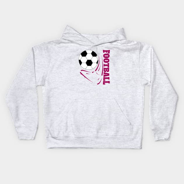 Football Foot - purple Kids Hoodie by ulunkz